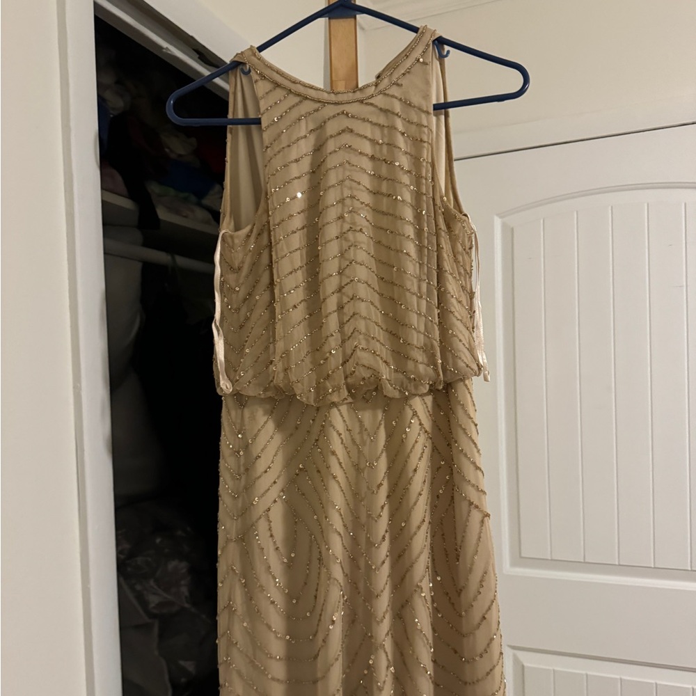 Gold/champagne bridesmaid dress